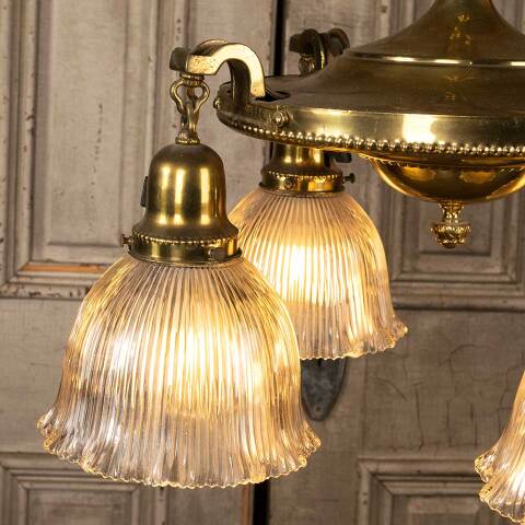 #46710 Salvaged Antique 4 Light Chandelier Fixture image 5