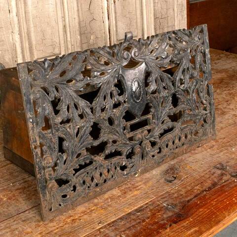 #46752 Antique Cast Iron Fireplace Ember Screen image 2