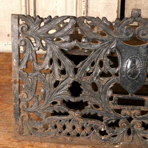 #46752 Antique Cast Iron Fireplace Ember Screen image 6