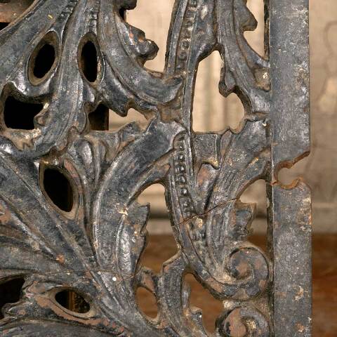 #46752 Antique Cast Iron Fireplace Ember Screen image 8