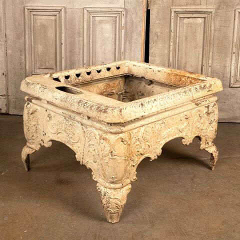 #46763 Salvaged Antique Ornate Cast Iron Stove Base image 6