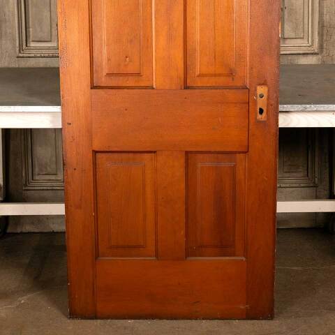 #46777 32x80 Antique 4 Panel Pine Interior Door image 3