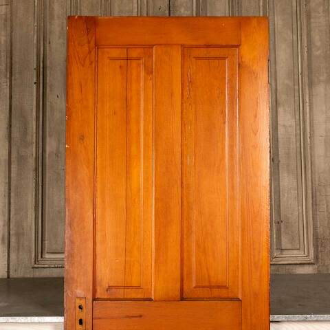 #46777 32x80 Antique 4 Panel Pine Interior Door image 7