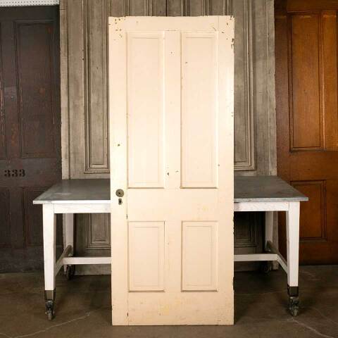 #46841 32x80 Antique 4 Panel Wood Interior Door image 5