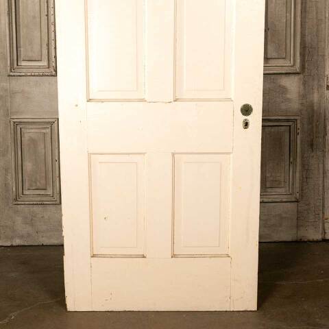 #46848 32x80 Antique 4 Panel Wood Interior Door image 3