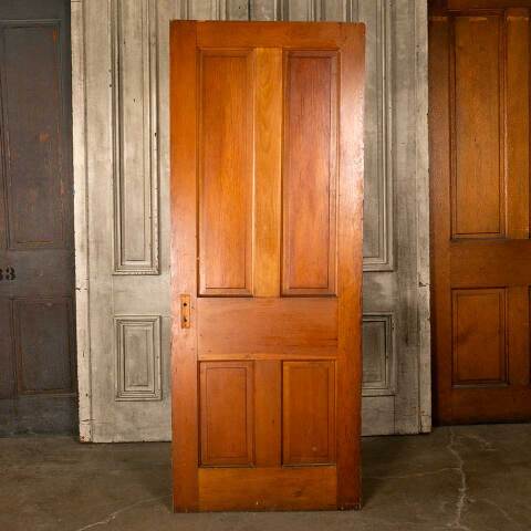 #46854 31x80 Antique 4 Panel Pine Interior Door image 4