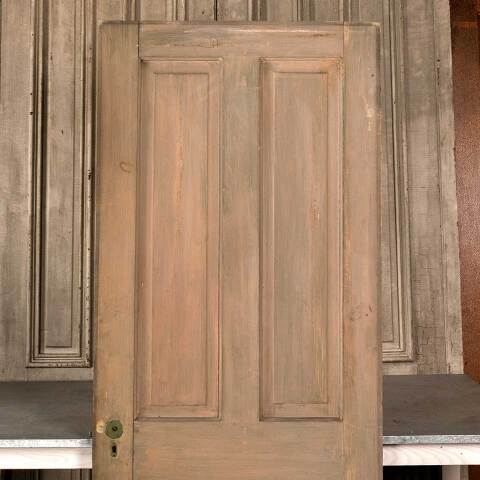#46859 32x80 Antique 4 Panel Wood Interior Door image 2