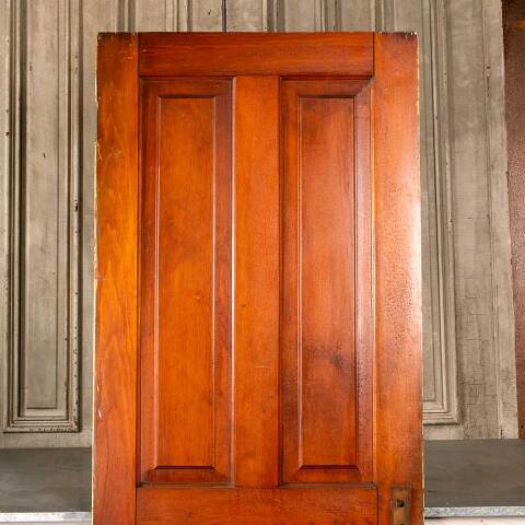 #46866 32x80 Antique 4 Panel Pine Interior Door image 2