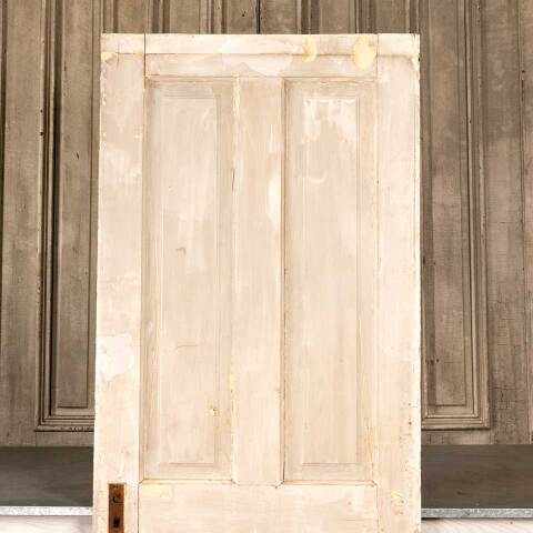 #46866 32x80 Antique 4 Panel Pine Interior Door image 6