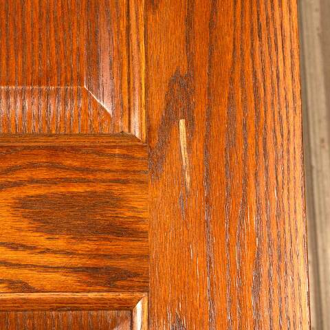 #46888 15x80 Salvaged 3 Panel Oak Interior Door image 7