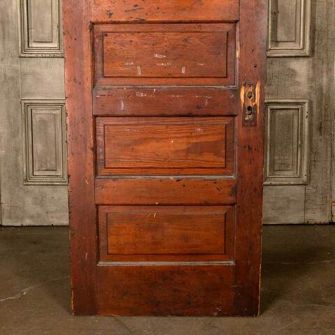 #46913 30x77 Antique 5 Panel Pine Interior Door image 3