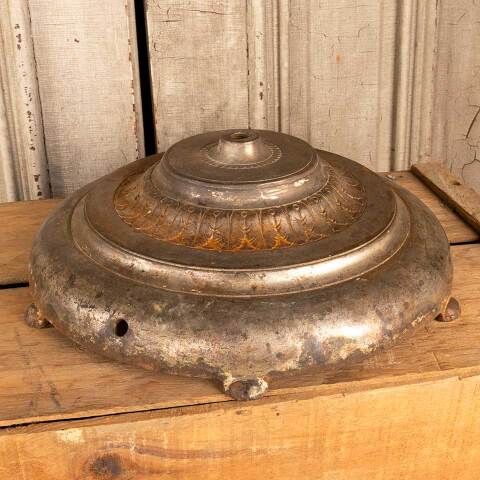 #46999 Round Antique Cast Brass Floor Lamp Base image 5