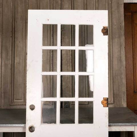 #47057 34x81 Antique 12 Lite Wood Entry Door image 7