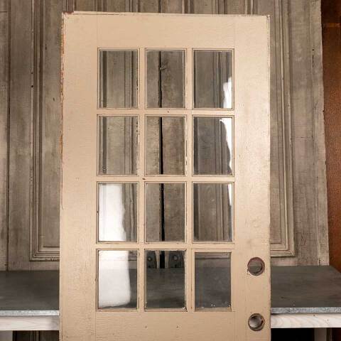 #47057 34x81 Antique 12 Lite Wood Entry Door image 2