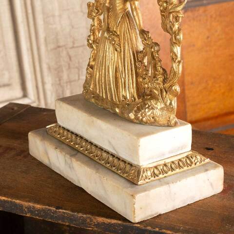 #47066 Antique Cast Brass Girandole Candelabra image 6