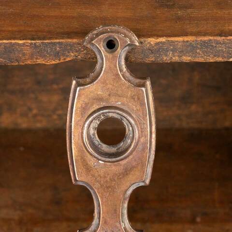 #47114 Antique Steel Doorknob Backplate Hardware image 4