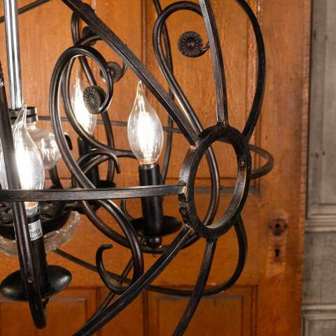 #47120 Modern Metal Sphere 5 Light Chandelier image 2