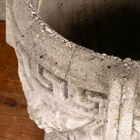 #47153 Vintage Cast Concrete Garden Planter Urn image 3