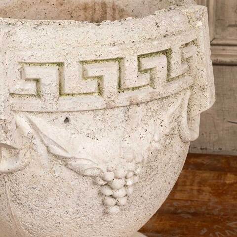 #47153 Vintage Cast Concrete Garden Planter Urn image 7