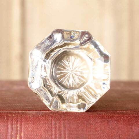 #47172 Antique Glass and Brass Furniture Knob image 2