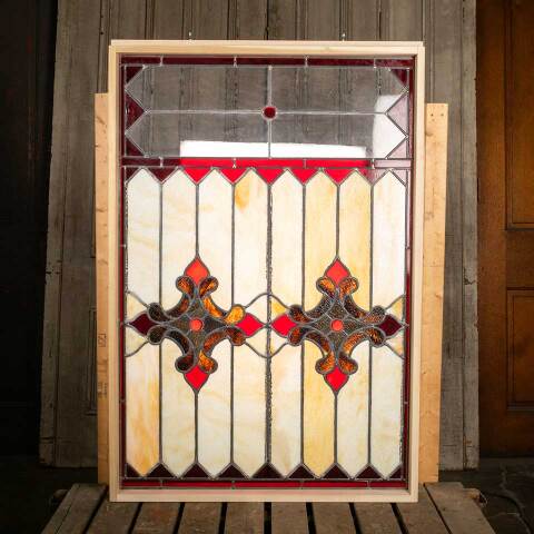 #47224 Salvaged Stained Glass Window Panel image 6