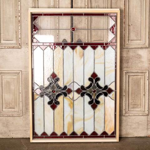 #47224 Salvaged Stained Glass Window Panel image 8