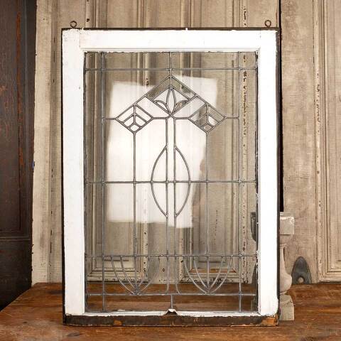 #47289 Salvaged Antique Leaded Glass Window Sash image 2