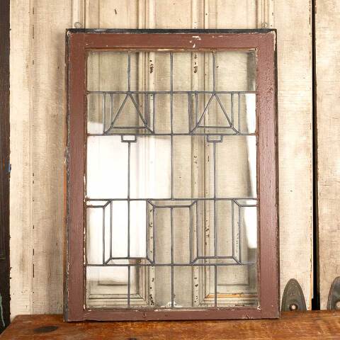 #47290 Salvaged Antique Leaded Glass Window Sash image 6