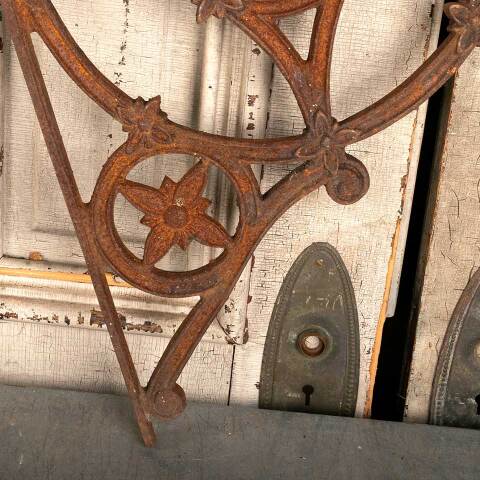 #47293 Antique Cast Iron Triangle Building Ornament image 6