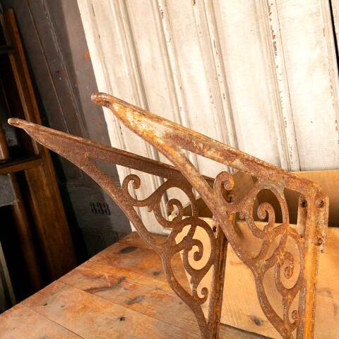 #47324 Antique Cast Iron Marble Top Sink Brackets image 5