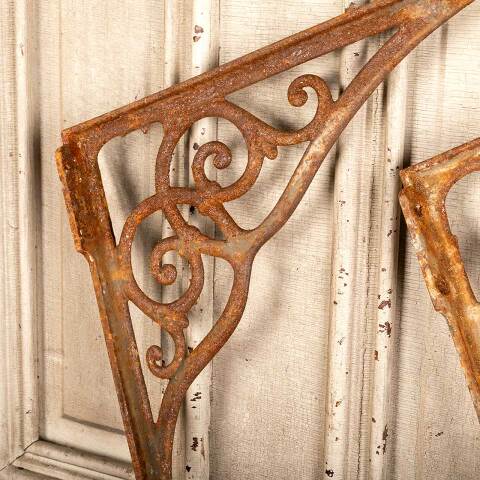 #47324 Antique Cast Iron Marble Top Sink Brackets image 7