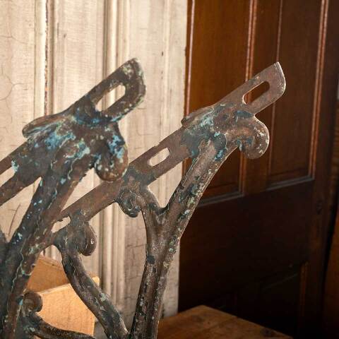 #47325 Antique Cast Iron Marble Top Sink Brackets image 5