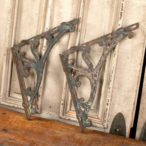 #47325 Antique Cast Iron Marble Top Sink Brackets image 7