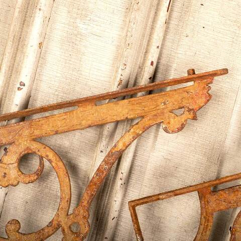 #47328 Antique Cast Iron Marble Top Sink Brackets image 6