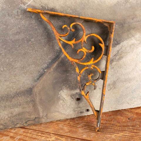 #47408 Antique Ornate Cast Iron Shelf Bracket image 4