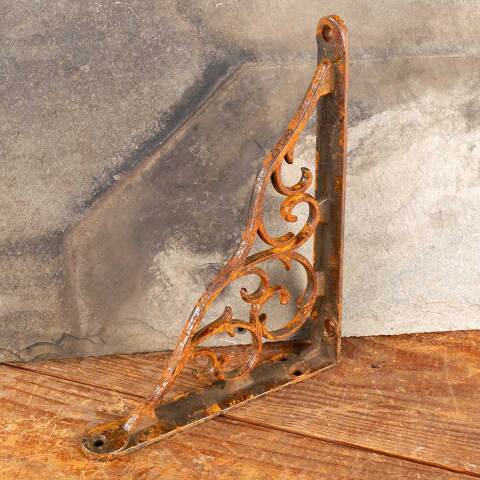 #47408 Antique Ornate Cast Iron Shelf Bracket image 5