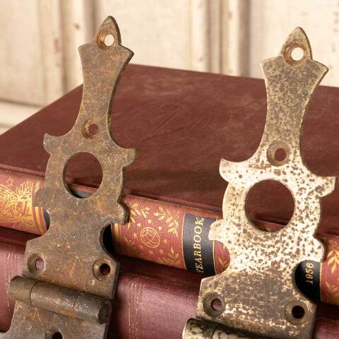 #47421 Antique Ornate Cabinet Door Strap Hinges image 5