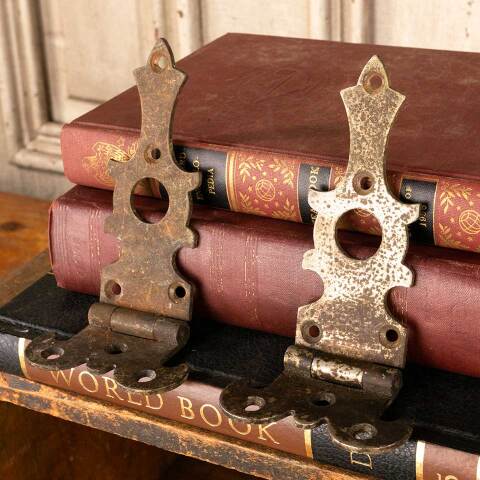 #47421 Antique Ornate Cabinet Door Strap Hinges image 6