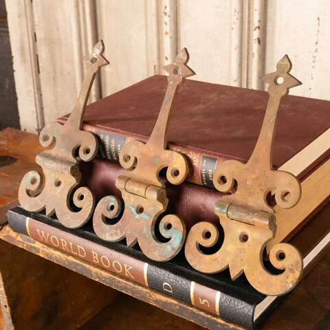 #47422 Antique Bronze Ornate Strap Hinges image 3