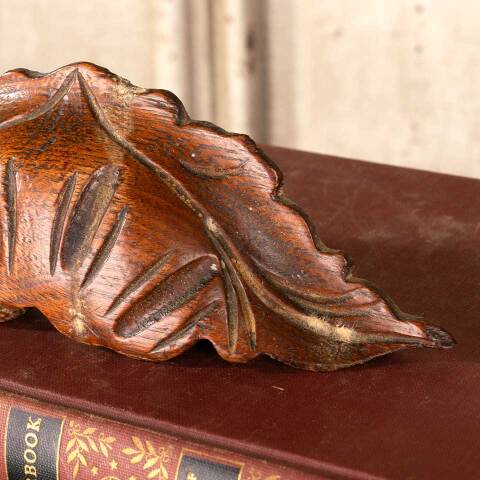 #47427 Antique Carved Wood Furniture Handle image 3