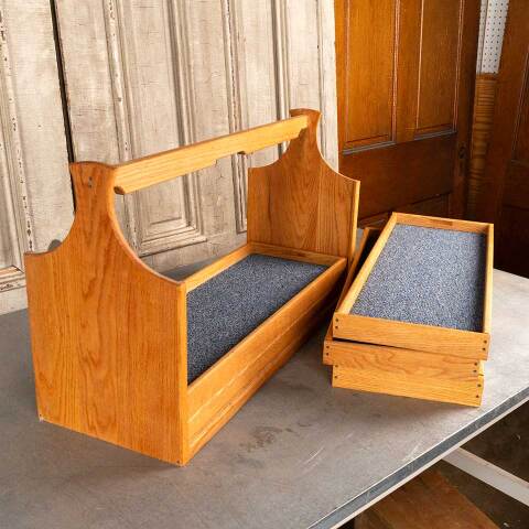 #47483 Large Oak Caddy Tote with Display Drawers image 4