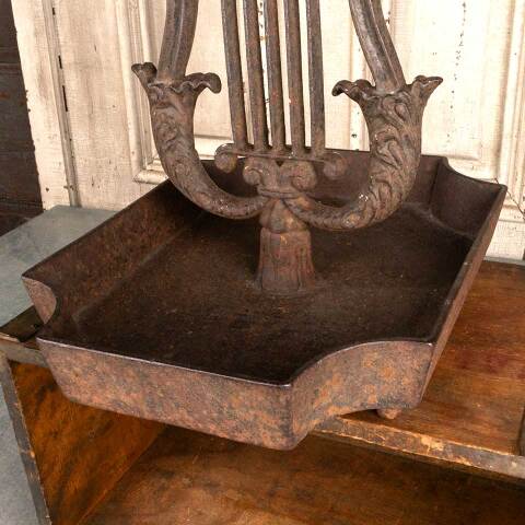 #47512 Antique Victorian Cast Iron Lyre Boot Scraper image 2