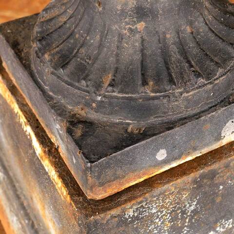 #47553 11 1/2" Cast Iron Garden Urn & Base image 8