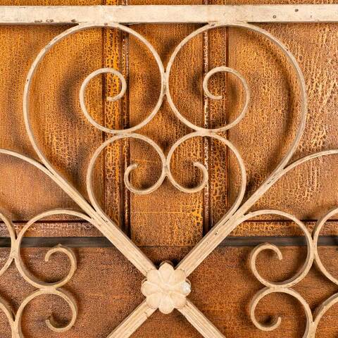 #47737 Salvaged Vintage Wrought Iron Window Panel image 2