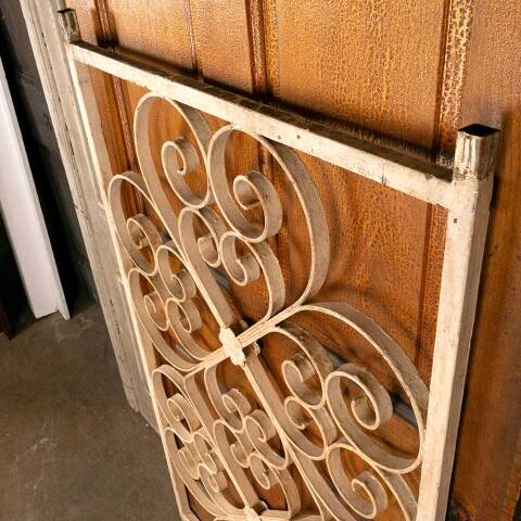 #47737 Salvaged Vintage Wrought Iron Window Panel image 4