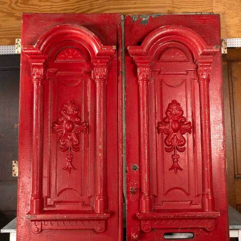 #47793 58x95 Antique Victorian Wood Entry Doors image 2