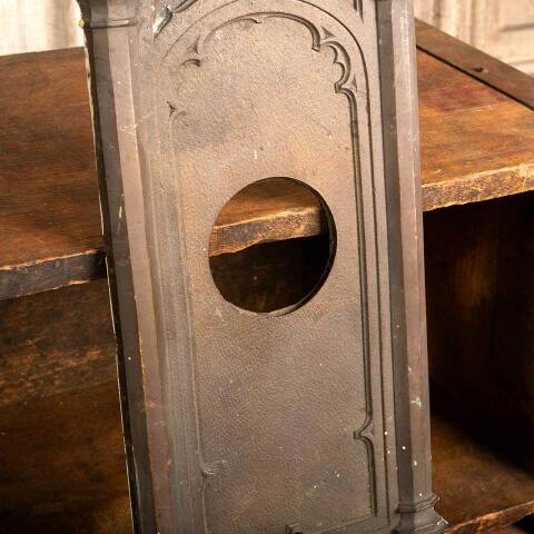 #47830 Antique Cast Brass Gothic Sconce Backplate image 3