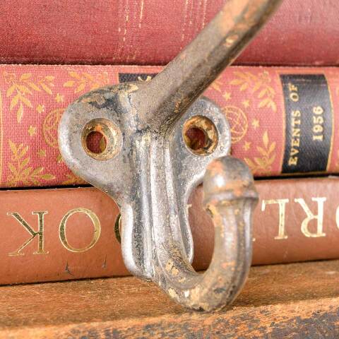 #47913 Antique Cast Iron Double Acorn Finial Hook image 3