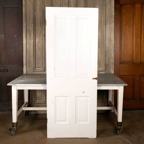 #47961 30x77 Antique 4 Panel Wood Interior Door image 4