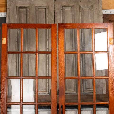 #47973 60x79 Antique 15 Lite Interior French Doors image 2